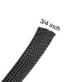 thumbnail image 2 of 25 Ft - 3/4 In Expandable Braided Cable Sleeving, PET Cable Management, Wire Wrap Loom Tube, Black, 2 of 7