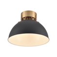 thumbnail image 3 of Zayne 12'' Wide 1-Light Semi Flush - Matte Black, 3 of 3
