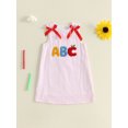 thumbnail image 6 of Toddler Kids Girl Back to School Dress Sleeveless Apple A-Line Tank Dress, 6 of 9