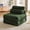 Olive Green, variant on Pinmoco Folding Sofa Bed, Corduroy Convertible Sleeper Sofa with Pillow, Foldable Chair Bed with Back Support for Living Room & Bedroom, Black