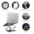 thumbnail image 3 of Base Soporte Para Laptop Aluminio Pliegue Portátil Gris, 3 of 5