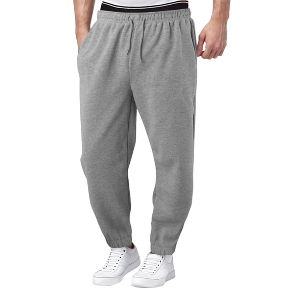 Goodtrade8 Big and Tall Sweatpants for Men Fleece Athletic Pockets Gym Activewear Drawstring Elastic Waist Jogger Pants for Men Work