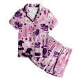 thumbnail image 4 of Leey-World Toddler Baby Girl Halloween Pajamas Toddlers Halloween Baby Kids Girl Pumpkin Pajama Set Jammies Button Down Sleepwear Pjs for Girls 2T 3T 4T 5T 6T 7T 8T, 4 of 5