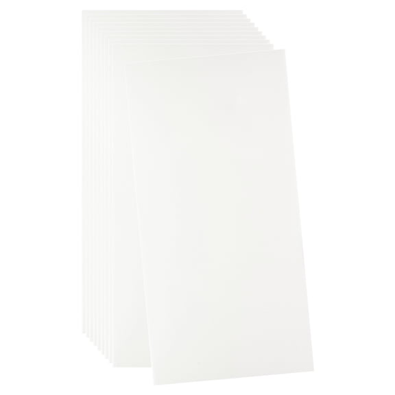 Uxcell 10pcs Peel and Stick Wall Panels 23.6" x 11.8" Skin Feel Brick Wallpapers (19.4 Sq. Ft. / 1.8 Sq.m. Coverage) Marble Tiles Adhesive Backsplash, Pure White