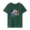 thumbnail image 1 of Camiseta para mujer, camiseta de manga corta, camiseta ligera con cuello redondo para paseos por la playa M, 1 of 7