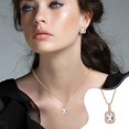 thumbnail image 4 of SDJMa Rose Gold Chain Square Zircon Necklace Pendant Women Multicolor Necklace Single Full Diamond Pendant, Adjustment Chain for Crystal Necklace, 4 of 9