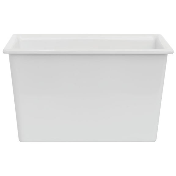 HUBERT SmartFit 1/4 Size White Melamine Cold Food Pan - 6 1/5"L x 10"W x 6"D