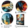 thumbnail image 3 of Designart "Reflections In Toast II" Wine & Champagne Floater Framed Wall Art Living Room, 3 of 5