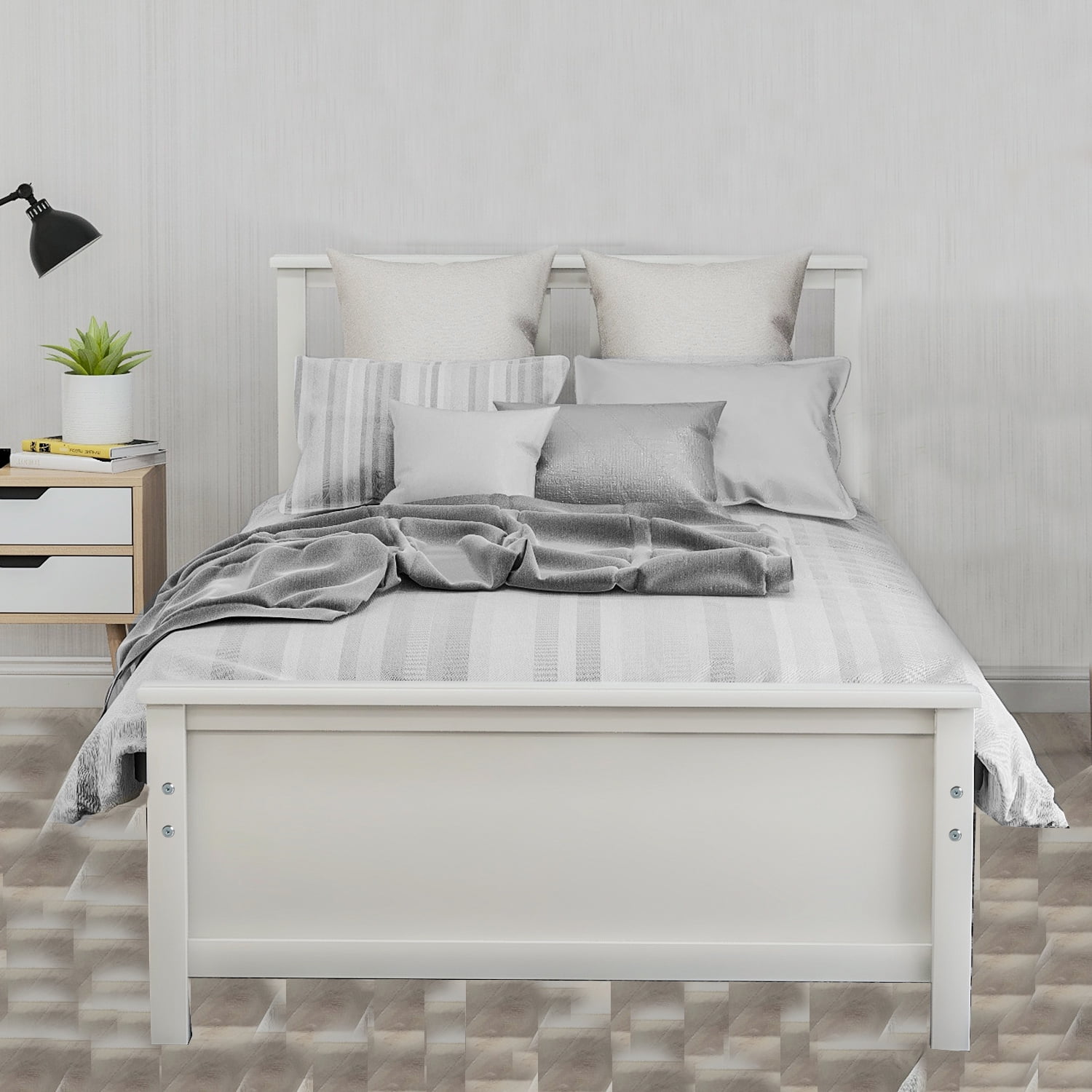 Clearance! Twin Platform Bed Frame, Wooden Twin Bed Frame ...