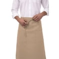 thumbnail image 2 of Delantal Unisex Chef Works con Dos Bolsillos Caqui 81x70 cm, 2 of 2