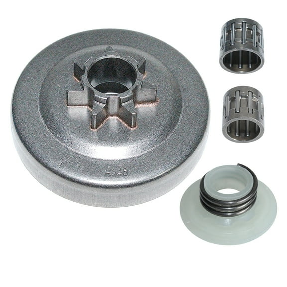 2pcs Clutch Drum Bearing Worm Gear Kit for Husqvarna 340 345 350 445 445E 450 450E