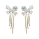 thumbnail image 2 of Pendientes XWSHYW Temperamento Brillante Cadena con Cuentas y Lazo para Mujer a La Moda, 2 of 6