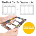 thumbnail image 4 of Yayeee Rocker Switch Wall Plate 2-Gang 4.7"x4.6" Home Decorative Outlet Cover, Blue Floral, 4 of 6