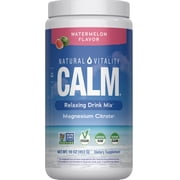 Calm Magnesium Supplement | Watermelon Drink Mix Powder | 16 oz | by Natural Vitality