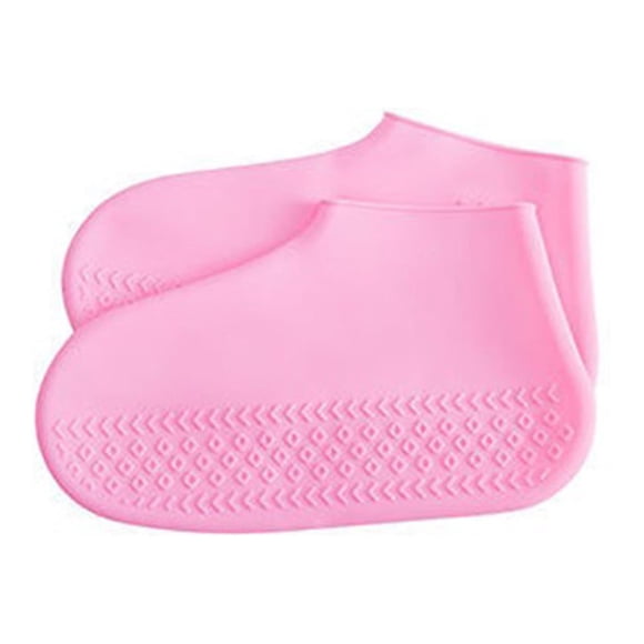 Sonducket 1 par de fundas para zapatos antideslizantes, flexibles, impermeables, plegables, elegantes, de color sólido, portátiles, Accesorios de calzado L rojo