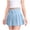 Light Blue, variant on Hurxie Girls' Uniform Skirts Pleated Flared Mini School Skorts Built in Shorts for Kids Light Blue,5-6 Years