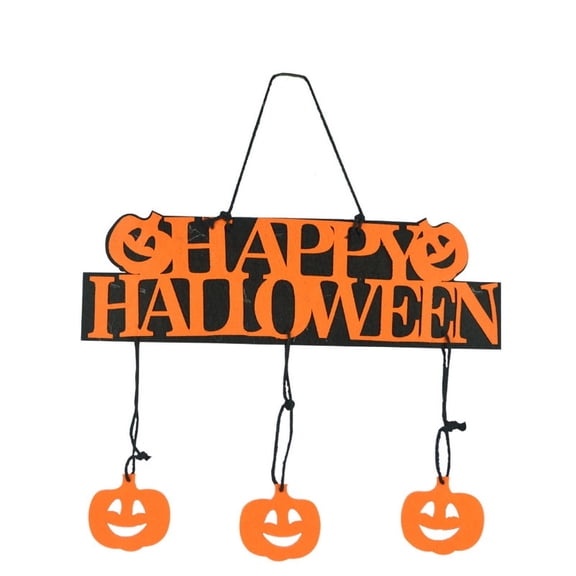 Wooden Hanging Door Sign, Witch Ghost Pumpkin Pattern Wall Ornament For Indoor Outdoor Home Decor