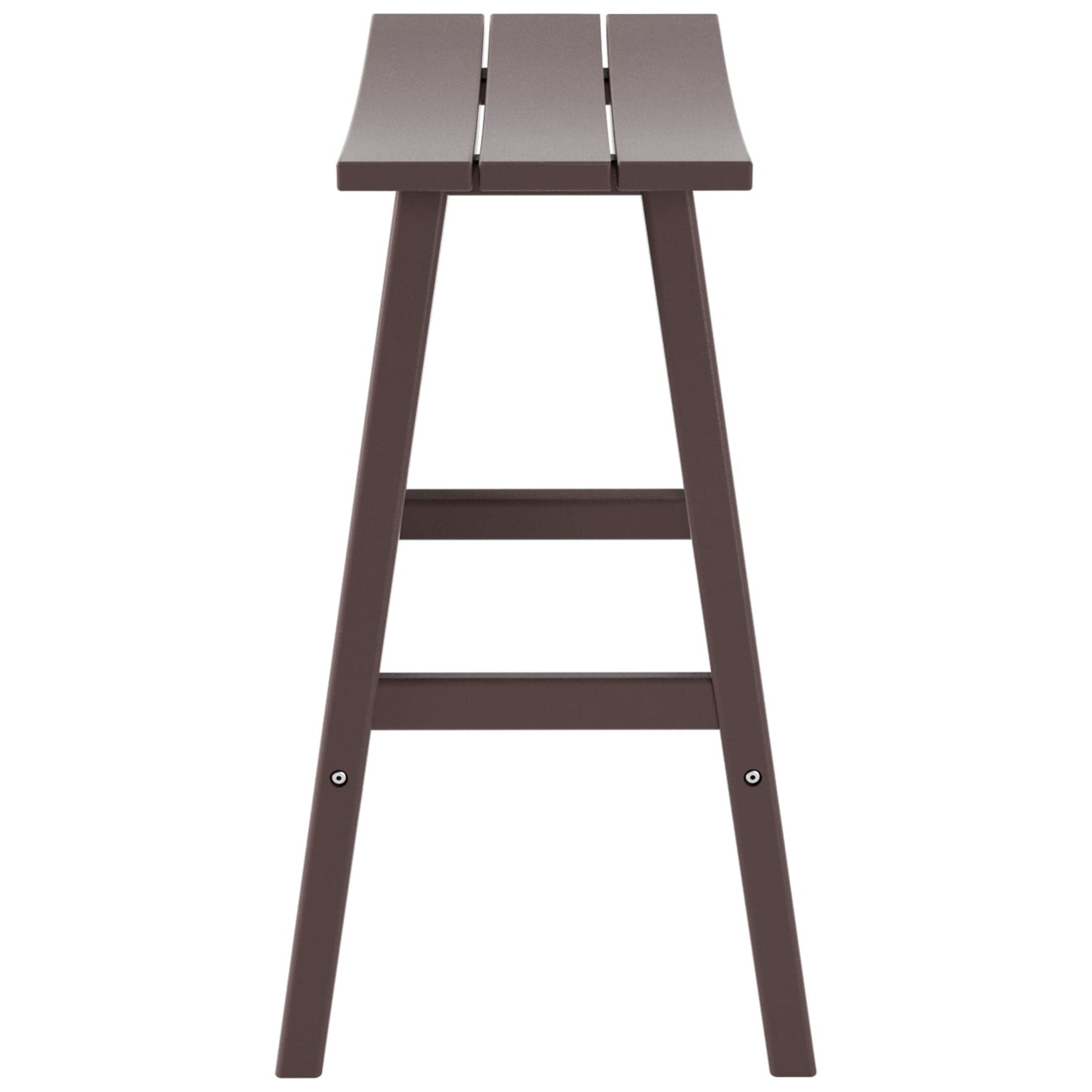 GARDEN 29" Inches Adirondack Plastic Outdoor Bar Stools (Set of 2), Dark Brown