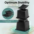 thumbnail image 7 of Home Intuition Bed Risers Heavy Duty Adjustable Bed Furniture Riser 3, 5 or 8.7-Inch, 4 Pack, 8-Piece Set, Black, 7 of 7