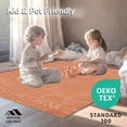 thumbnail image 4 of ODIKA 6'x9' Machine Washable Non-Slip Area Rug, Elegant Interlocking Design with Geometric Flair High Traffic Rug, Orange, 245196, 4 of 7