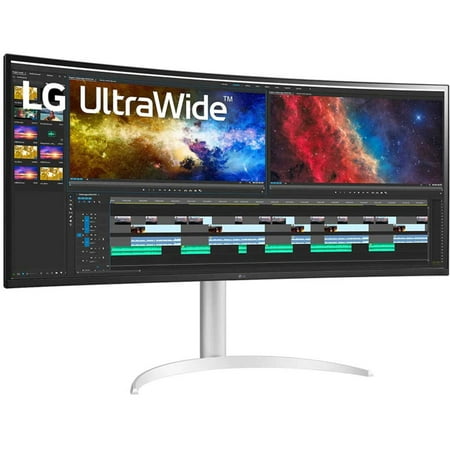 UPC: 0195174014950 | LG 38BP85C-W 37.5  21:9 Curved FreeSync IPS Monitor
