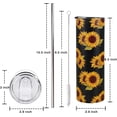 thumbnail image 2 of Sunflower Tumbler,20 Oz Skinny Tumbler with Lid and Straw,Birthday Gifts for Women Mom Daughter Girlfriend Teenage Girls Bridesmaid,Sunflower Travel Iced Coffee Cup Mug, 2 of 6
