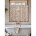 thumbnail image 7 of Kitchen Curtains 54 Inches length, Brown Flowers Window Treatment Curtain Drapes, Vintage Farmhouse Floral Leaves Vines Thermal Insulated Drapes for Basement Hotel RV, 42"x54", 2 Panels, 7 of 7