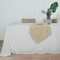 thumbnail image 4 of BalsaCircle 90" x 132" White Rectangular Premium Polyester Faux Burlap Tablecloth Reception, 4 of 8