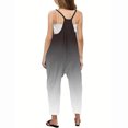 thumbnail image 4 of RXIRUCGD Girls Casual Jumpsuits Gradient Print Sleeveless Summer Rompers Long Pants With Pockets For 5-14 Years( Black, Size:7 Years ), 4 of 6