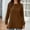 Brown, variant on RKSTN Women Blouses Women's Casual Fashionable Trumpet Sleeves 3/4 Sleeves Printed and Tied Top Women Polyester Blouse