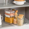 thumbnail image 4 of Nomeni Wine glass racks Square Countertop Condiment Storage Rack For Refrigerator Transparent Rotating Storage Rack Home Rotating Storage Rack For Kitchen Bathroom Bedroom Office, 4 of 7