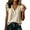 *1-Beige, variant on VBVC Women's Cotton Linen Ruffle Sleeve Tunic Top , Flowy Loose Fit Blouse For Women , Ladies' Casual V Neck Summer Shirt,Purple,S-2XL