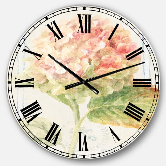 DesignArt Horloge Murale Grande Florale en Forme de Sac à Farine VIII
