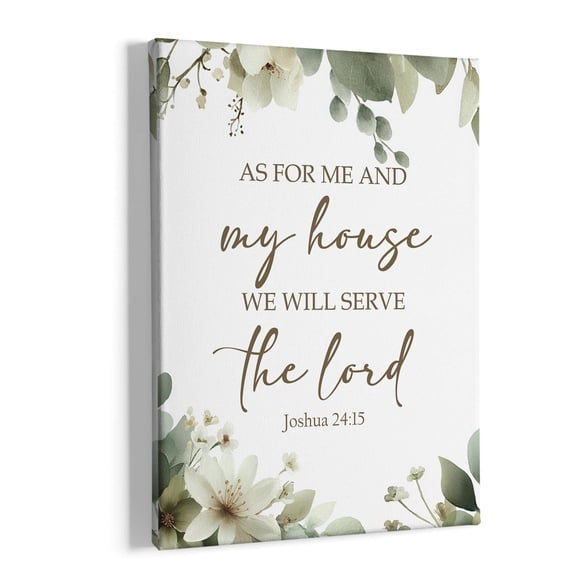 Framed Christian Wall Art, All My Life You Have Been Faithful Bible Verse Botanical Canvas Print Religious Decor for Bedroom Living Room Church