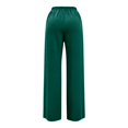 thumbnail image 7 of Endives Women's Wide Leg Pants Textured Elastic High Waisted Solid Color Flared Elegant Casual Pants Blackish Green, 7 of 7
