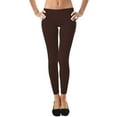 thumbnail image 1 of Leggings for Women | Comfy Cotton Leggings w/ Elastic Comfort Waist -Mato & Hash, 1 of 3