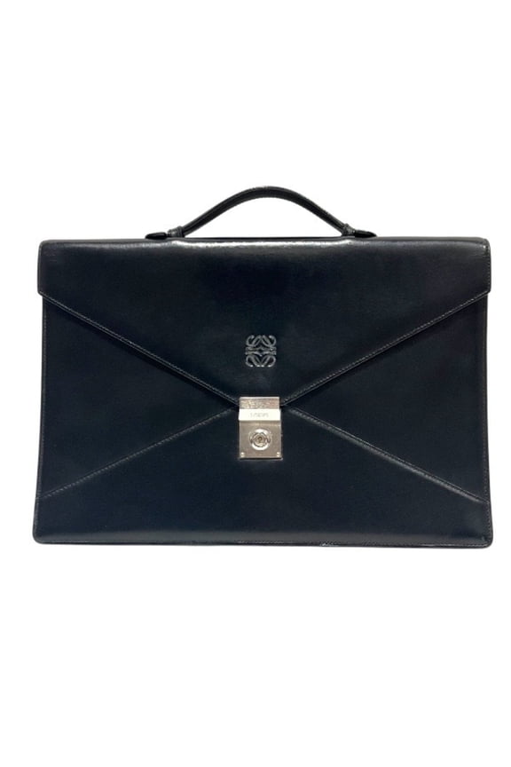 Pre-Owned LOEWE Anagram Envelope Briefcase Handbag Business Bag for Men and Women