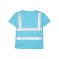 thumbnail image 5 of TSSOE Men's Quick Dry Volunteer Activities Athletic Sports T-shirts Hi Vis Reflective Social Service Sky Blue L, 5 of 7