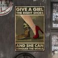 thumbnail image 2 of Zapatos Placa Metal Vintage Pintura Hierro Rectangular Arte Pared Del 20x30cm, 2 of 9