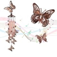 thumbnail image 1 of Campanas de viento de mariposa para exterior, campanilla de viento de tubo de aluminio con gancho en S, regalo para mamá, regalos para abuela, decoraciones al aire libre, 1 of 5