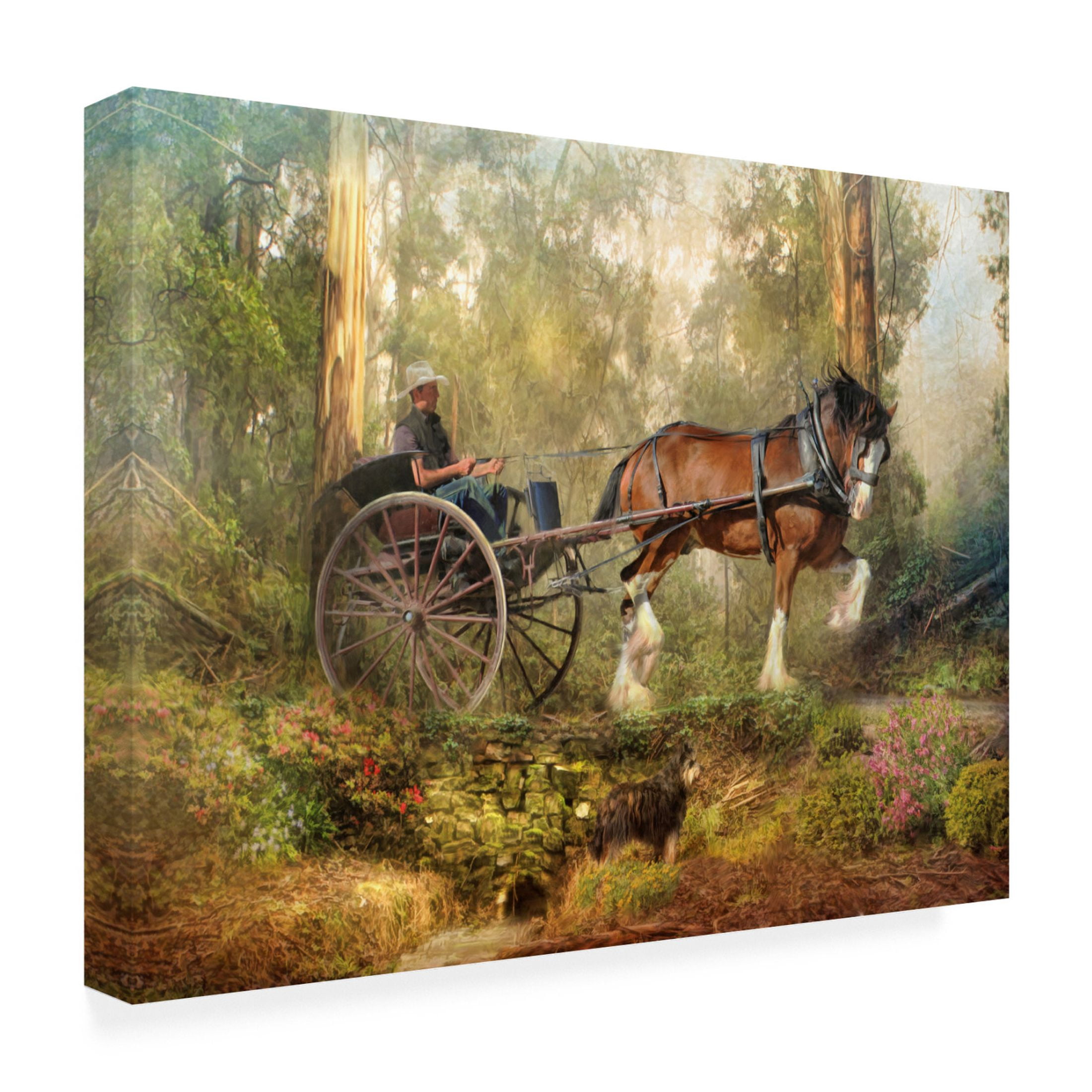 Canvas Wall Art - Trudi Simmonds 'Stepping Out' Wall Art for Living Room, Bedroom, or Office Décor by Trademark Fine Art - 24 x 18 Inches