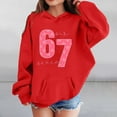 thumbnail image 2 of 67 shirt G'irls Cartoon Print Hooded Sweatshirt Long Sleeve Pocket Pullover Outerwear Casual Athletic Hoodie For K'ids, 2 of 4