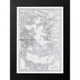 thumbnail image 2 of Oxford 14x18 Black Modern Framed Museum Art Print Titled - Aegaean Sea Coasts Islands Greece Turkey, 2 of 5
