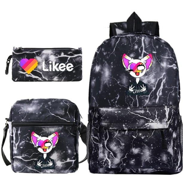 Set de mochila Likee para estudiantes con bandolera y estuche para lápices