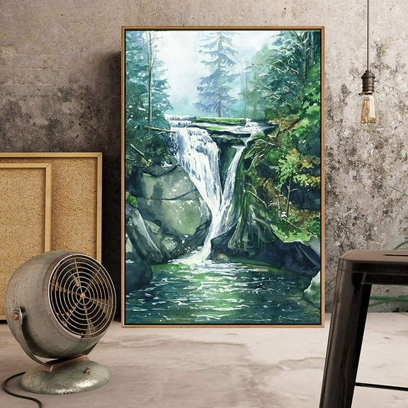 wall26 Floating Framed Canvas Wall Art for Living Room, Bedroom Forest Canvas Prints for Home Decoration Ready to Hang - 16x24 inches