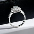 thumbnail image 4 of Oryn Jewelry 1.9 Ct Round Brilliant Cut Moissanite Ring - 14K White Gold Plated Jewelry - Floral Style Engagement Ring - Women’s Gift Moissanite Jewelry, 4 of 6