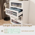 thumbnail image 6 of Organizedlife 4-Drawer Dresser with Acrylic Panels, Modern Storage Cabinet for Bedroom, Living Room, 21.1 x 15.7 x 38.0 Inches, 6 of 9