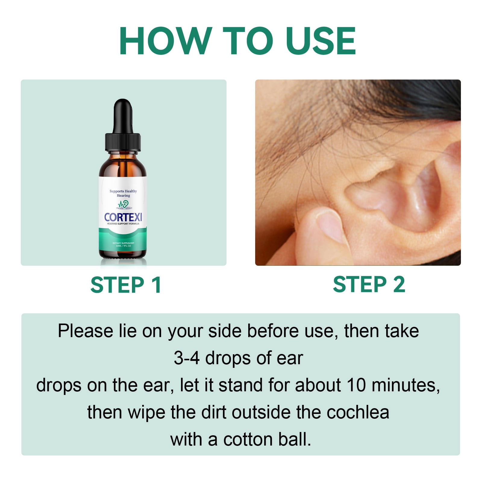 Alvantor Ear Drops for Natural Tinnitus Relief and Earwax Removal, 1 fl. oz