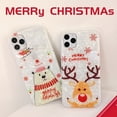thumbnail image 2 of Pearl Marble Christmas Case,Glitter Soft TPU Shell Pattern 3D Cute Cartoon Snowman Bear Santa/Elk Flexible Festival Gift Phone Case For,iPhone13/13Mini/13Pro/13ProMax ,iPhone12/12Mini/12Pro/12ProMax,, 2 of 5