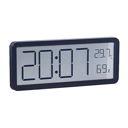 NANMELX Contemporary Digital Wall Clock with Temperature, Date and Auto DST for Home Or Office
